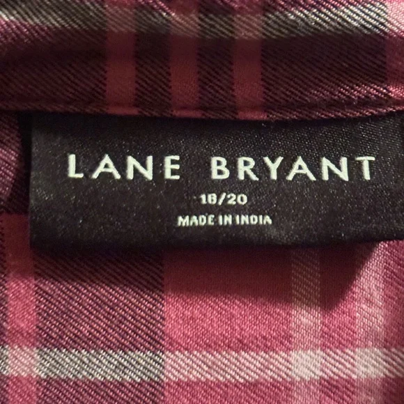 Lane Bryant Pink Plaid Shirt - Picture 5 of 5